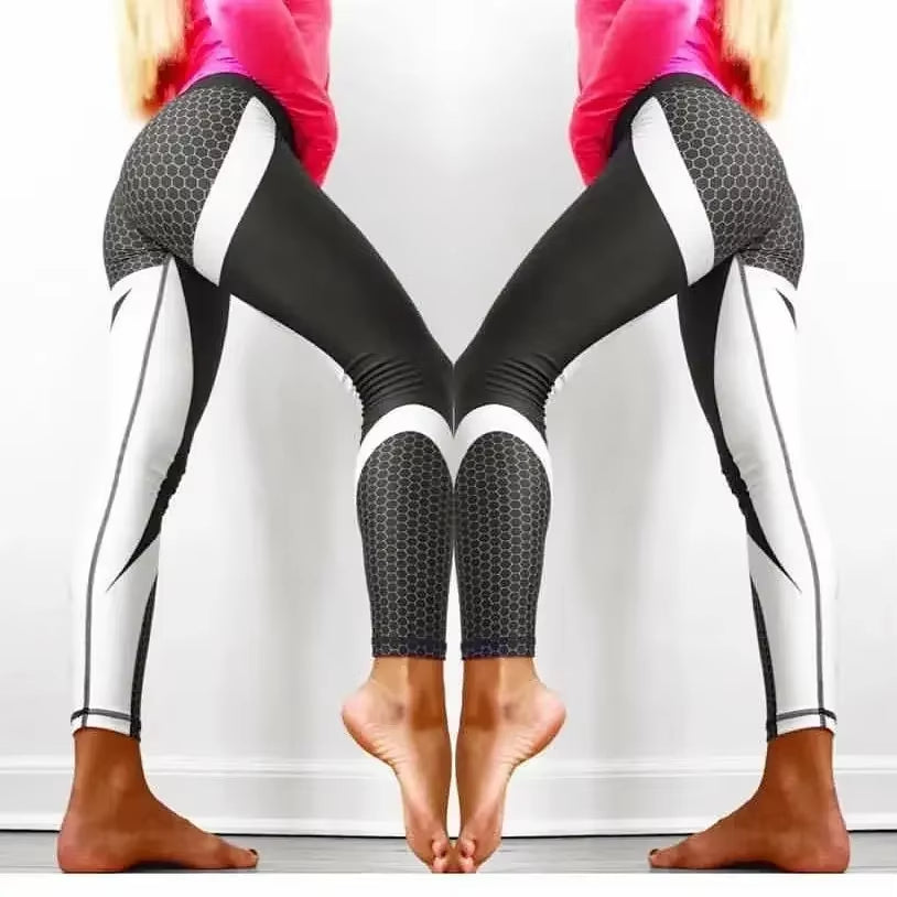 Printed Yoga Pants Women Push up Professional Running Fitness Gym Sport Leggings Tight Trouser Pencil Leggins