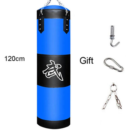 Schwerer Boxsack mit Deckenhaken und Stahlkette für Fitnesstraining, MMA, Kickboxen, Muay Thai, Karate und Taekwondo