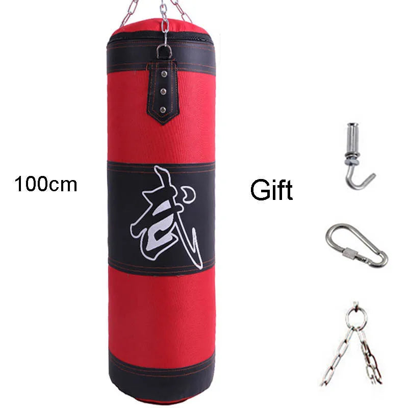 Schwerer Boxsack mit Deckenhaken und Stahlkette für Fitnesstraining, MMA, Kickboxen, Muay Thai, Karate und Taekwondo
