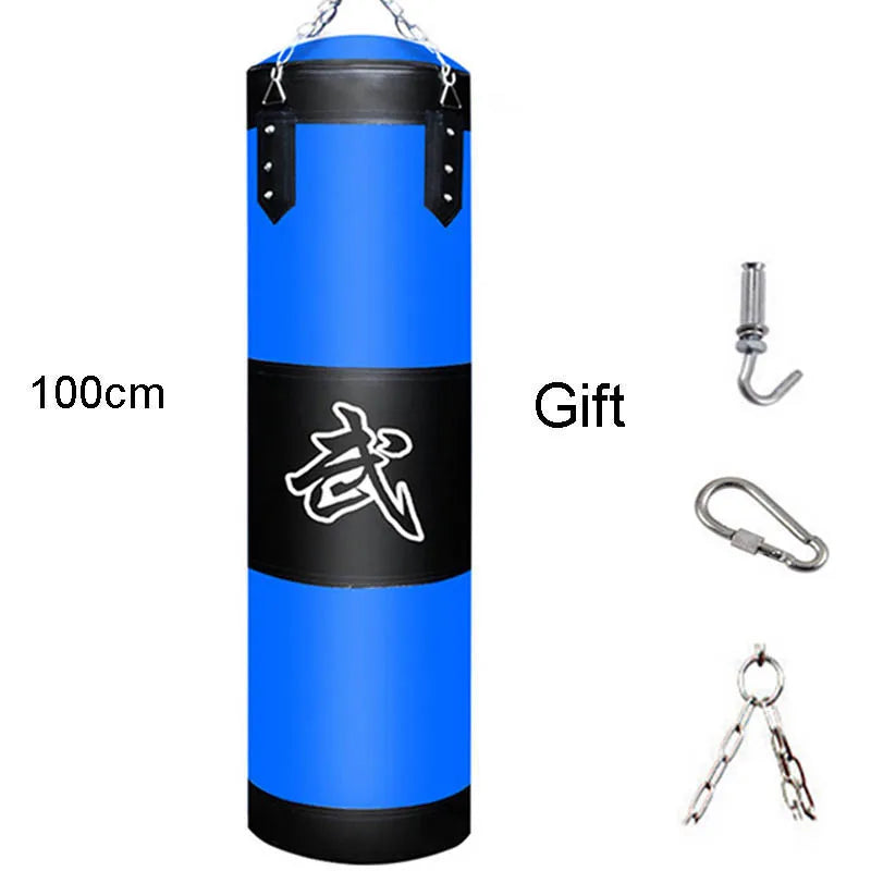 Schwerer Boxsack mit Deckenhaken und Stahlkette für Fitnesstraining, MMA, Kickboxen, Muay Thai, Karate und Taekwondo