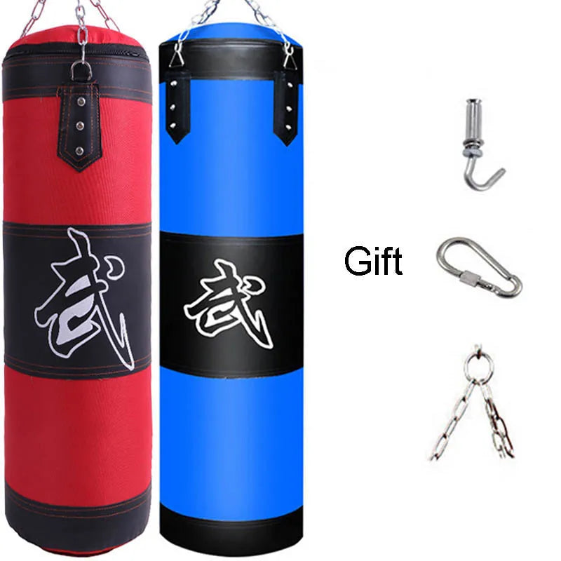 Schwerer Boxsack mit Deckenhaken und Stahlkette für Fitnesstraining, MMA, Kickboxen, Muay Thai, Karate und Taekwondo