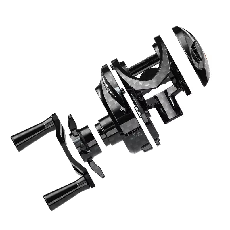 Giu 99 Carbon BFS NMB SIC BB 3D Dynamic Suspension Magnetic Brake 8.1:1 Ratio 4KG Drag Power Baitcasting Fishing Reel